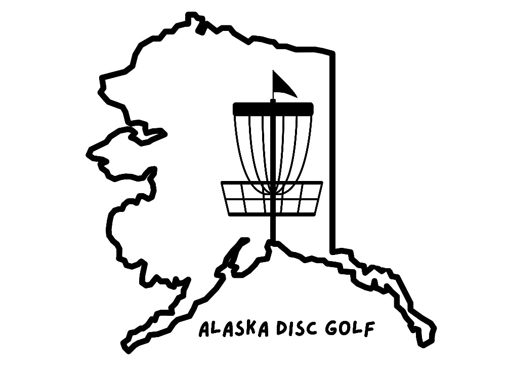 State outline Disc Golf Window Sticker