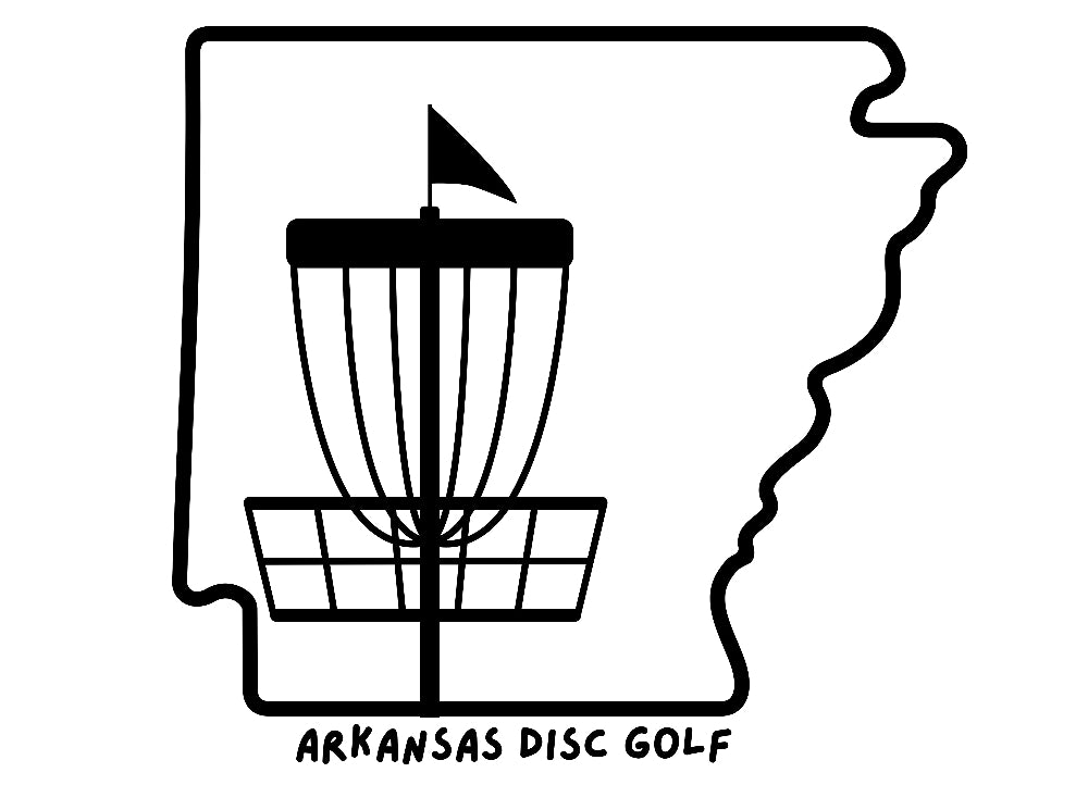State outline Disc Golf Window Sticker