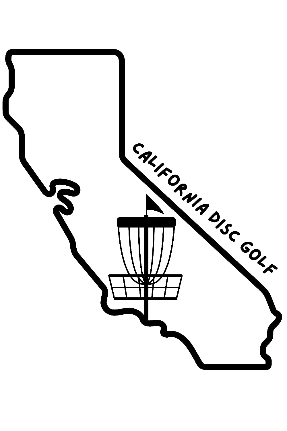 State outline Disc Golf Window Sticker
