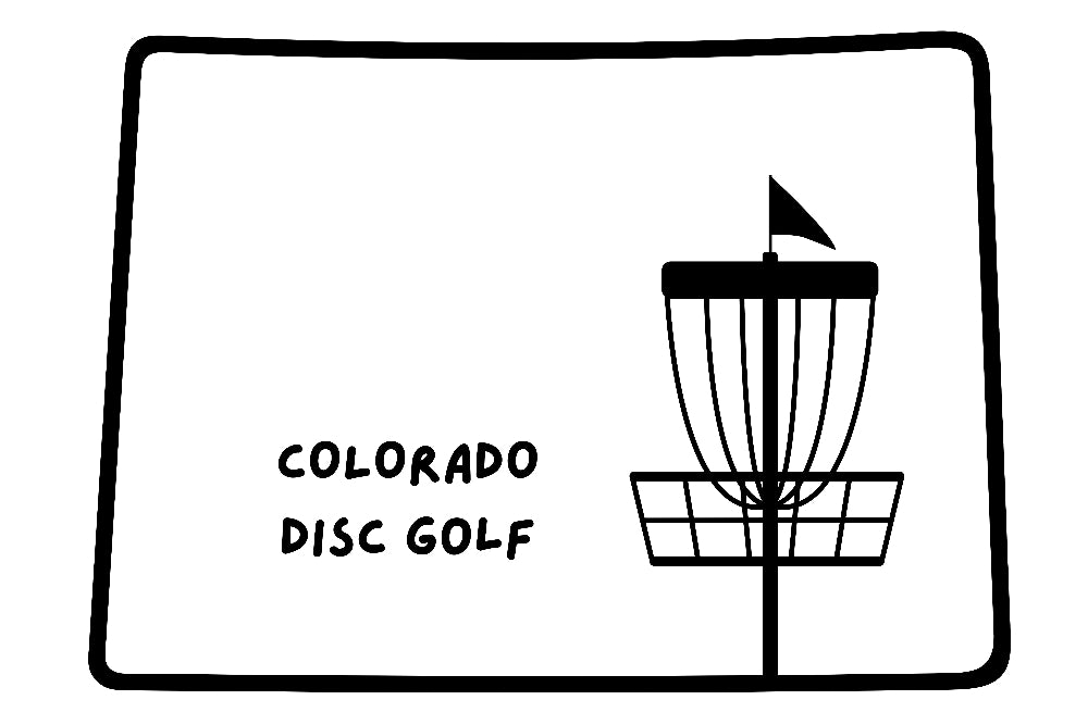 State outline Disc Golf Window Sticker