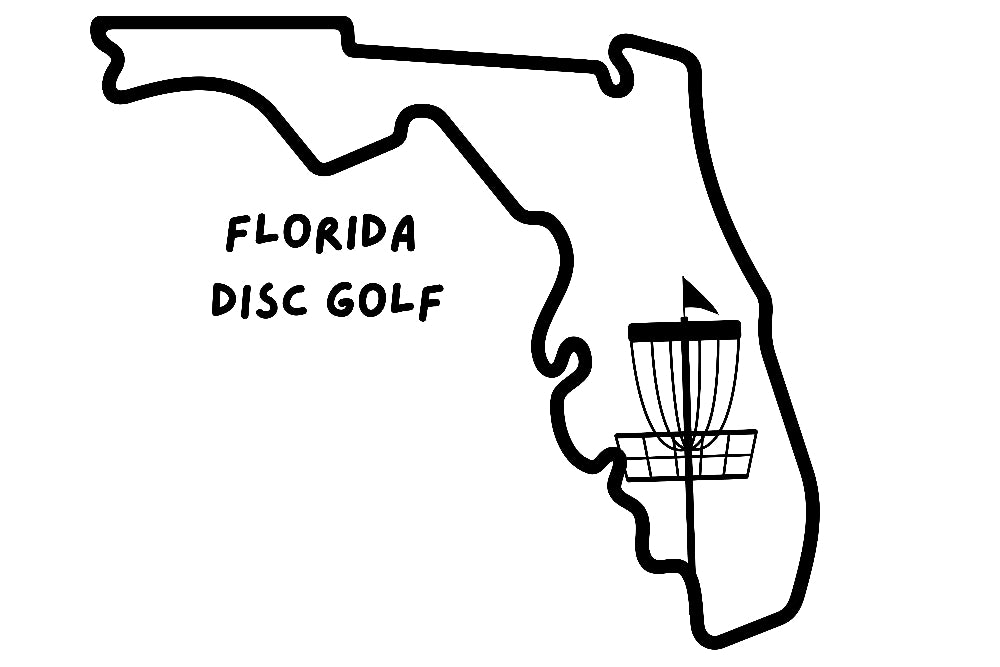 State outline Disc Golf Window Sticker