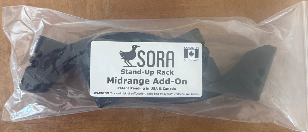 6 slot Midrange Add On Packs for the Sora Stand-Up Rack. allows customers to fully customize their Rack for their BAG!