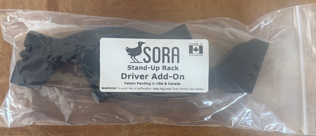 6 slot DRIVER Add On Packs for the Sora Stand-Up Rack. Allows customers to fully customize their Rack for their BAG!