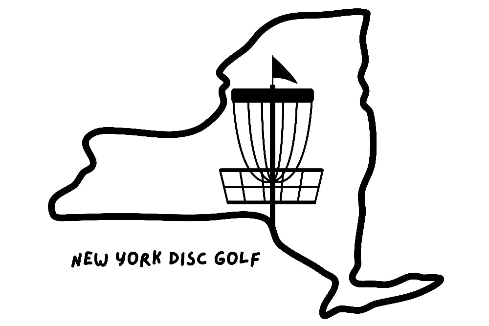 State outline Disc Golf Window Sticker