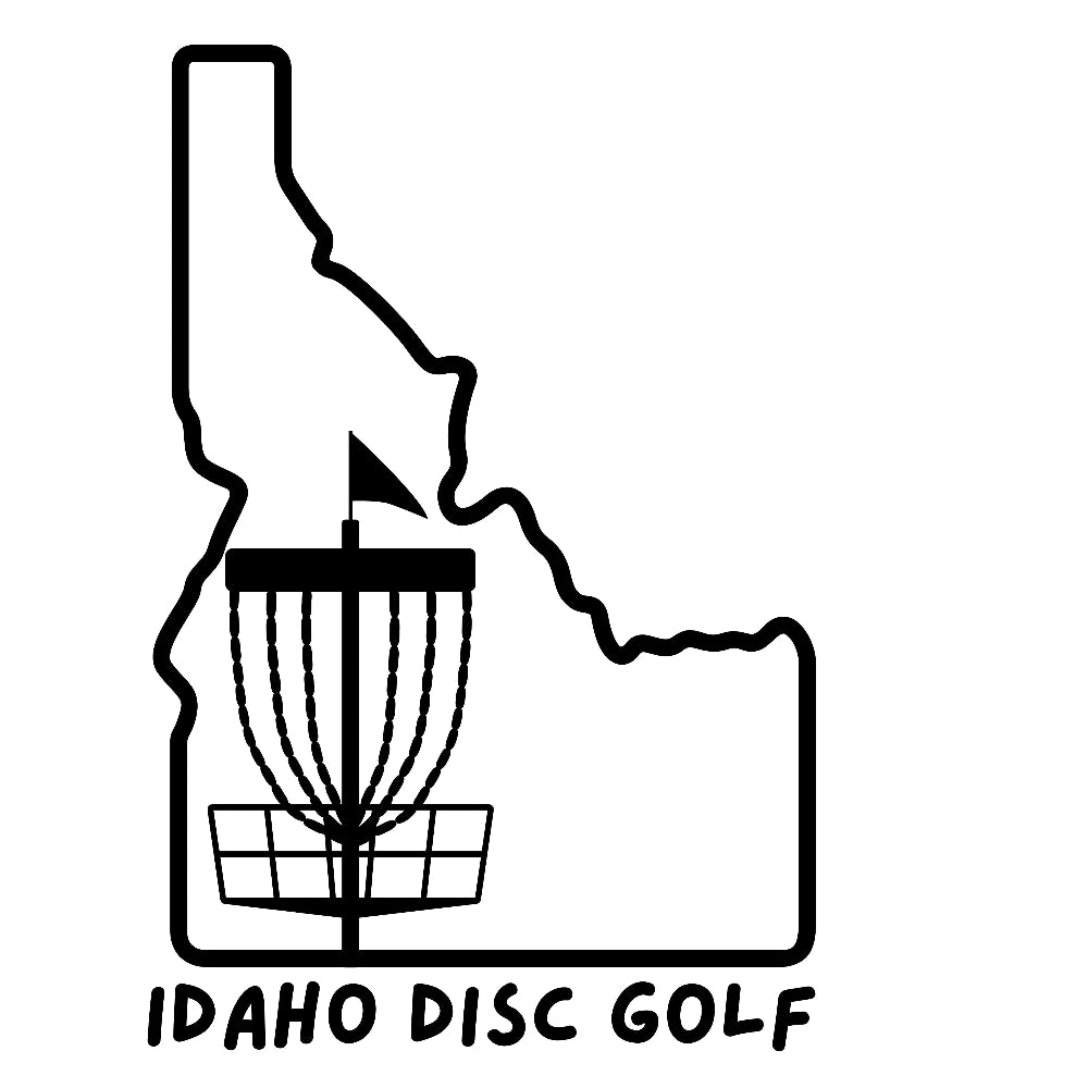 State outline Disc Golf Window Sticker