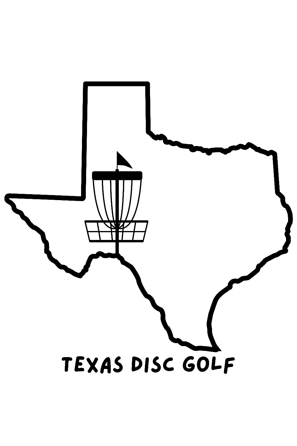 State outline Disc Golf Window Sticker